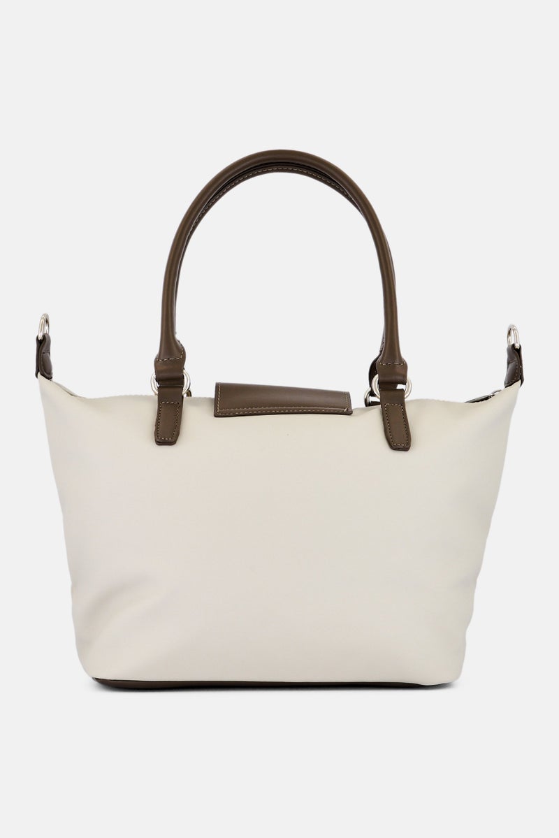 Kathy Ireland Women Brand Logo Handbag, Light Grey - Image 3